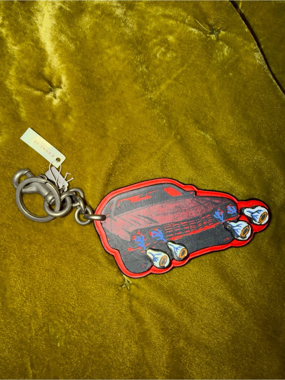 NWT Coach 1941 Red Car Keychain Eyeball Headlights